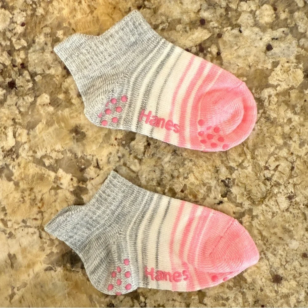 Hanes Toddler Gripper Ankle Socks